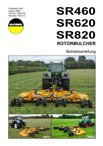 SR460, 620, 820 GERMAN Operator Manual - McConnel