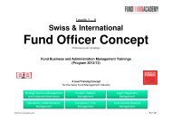 Swiss & International Fund Officer Concept - Fund Academy, Aus