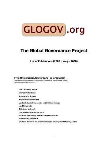 The Global Governance Project - Glogov.org