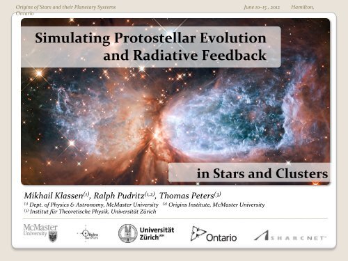 PDF of powerpoint presentation - McMaster Origins Institute ...