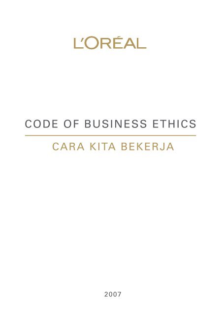 CODE OF BUSINESS ETHICS - L'Oréal