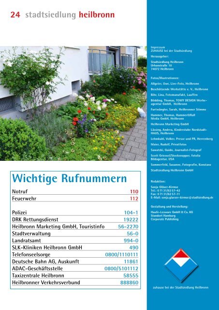 Kundenzeitung - Stadtsiedlung Heilbronn