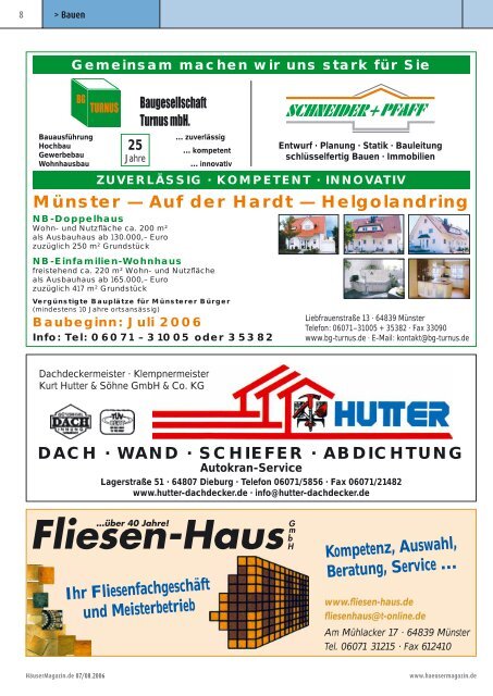 Wir bauen Ihren Traum - Häusermagazin