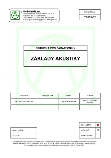 ZÁKLADY AKUSTIKY - Greif-akustika sro