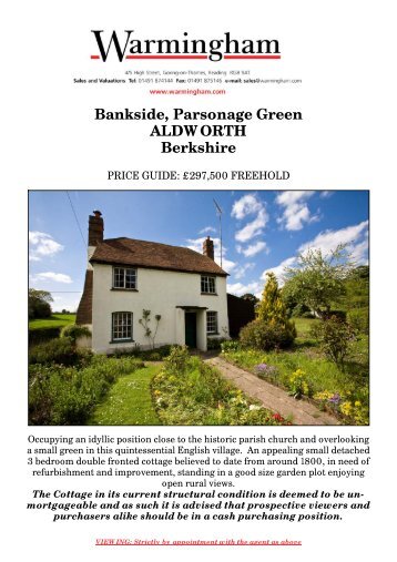 Bankside, Parsonage Green ALDWORTH Berkshire - Warmingham