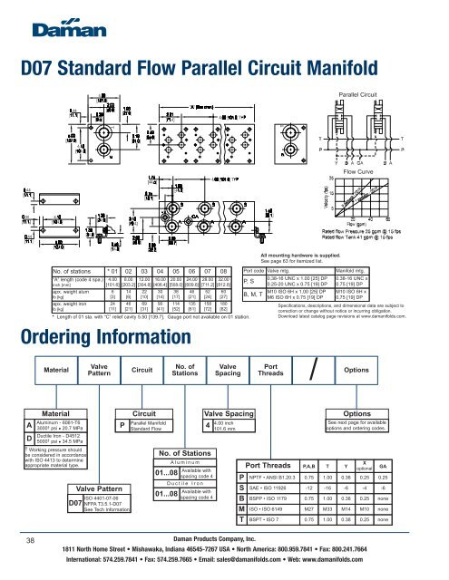 Daman Manifold Catalog - Coastalhydraulics.net