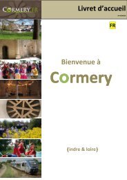 Livret d accueil des nouveaux Cormeriens - Cormery