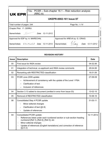 Sub-Chapter 16.1 - UK EPR