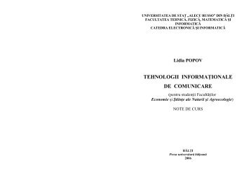 Note curs 2006 - Universitatea de Stat âAlecu Russoâ