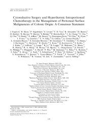 Cytoreductive Surgery and Hyperthermic Intraperitoneal - Society of ...