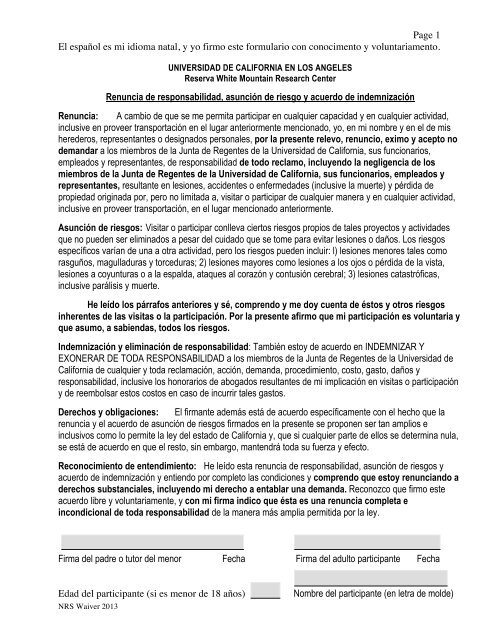Page 1 El español es mi idioma natal, y yo firmo este formulario con ...