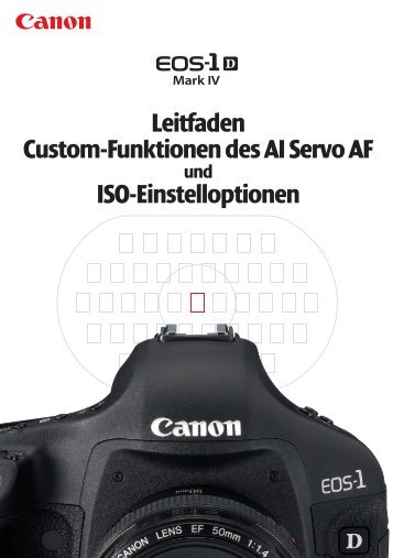 Leitfaden Custom-Funktionen des AI Servo AF ISO-Einstelloptionen