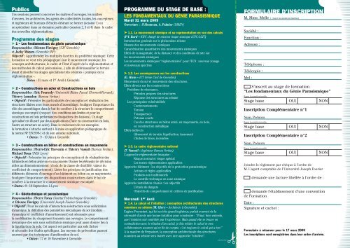 Les fondamentaux du Génie Parasismique