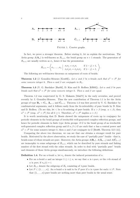 UNIQUENESS OF ROOTS UP TO CONJUGACY FOR SOME ...