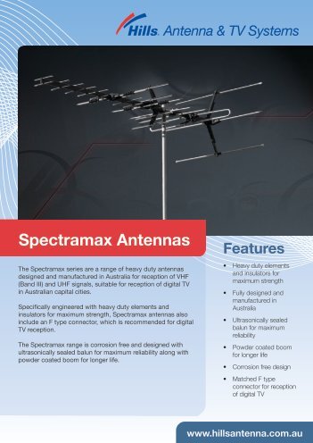 Spectramax Antennas - Hills Antenna & TV Systems