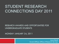 NSERC USRA Undergraduate Student Research Award
