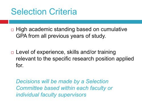 NSERC USRA Undergraduate Student Research Award