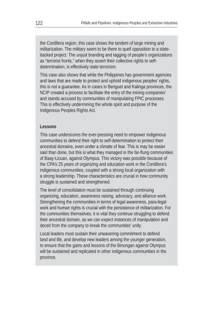 Pitfalls and Pipelines - Philippine Indigenous Peoples Links