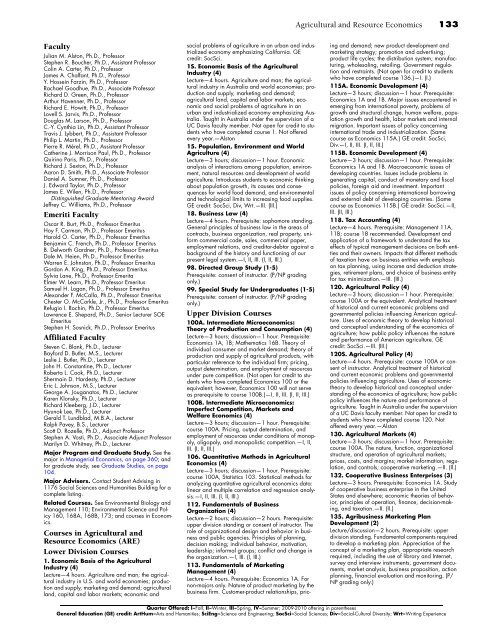 UC Davis 2008-2010 General Catalog - General Catalog - UC Davis