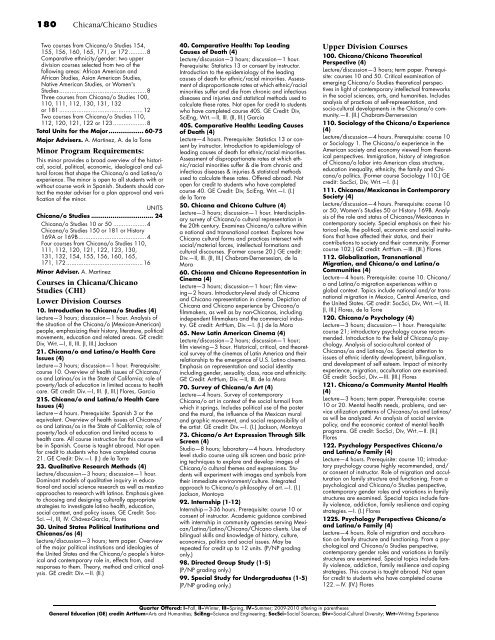 UC Davis 2008-2010 General Catalog - General Catalog - UC Davis