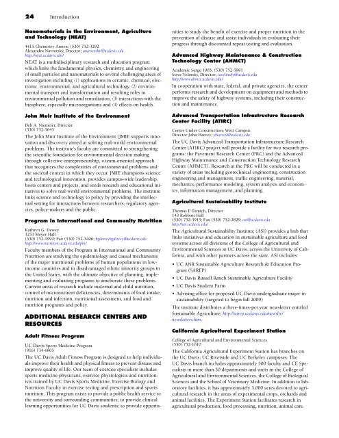 UC Davis 2008-2010 General Catalog - General Catalog - UC Davis