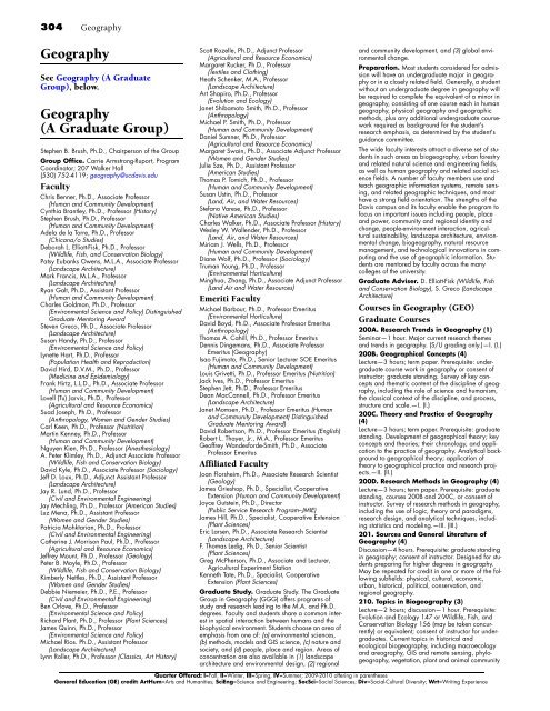 UC Davis 2008-2010 General Catalog - General Catalog - UC Davis