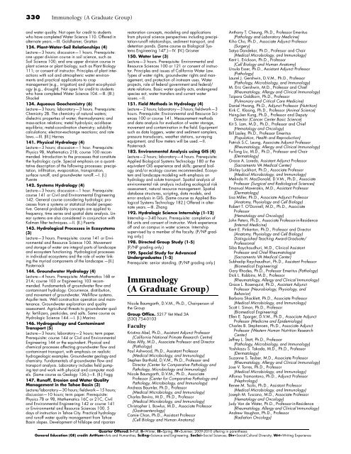 UC Davis 2008-2010 General Catalog - General Catalog - UC Davis
