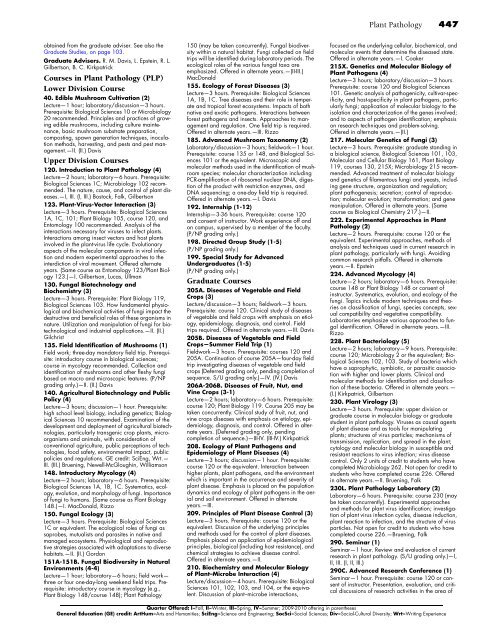 UC Davis 2008-2010 General Catalog - General Catalog - UC Davis