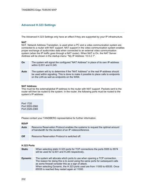 TANDBERG Edge 95-85-75 MXP User Manual (F5).pdf - Expoficina