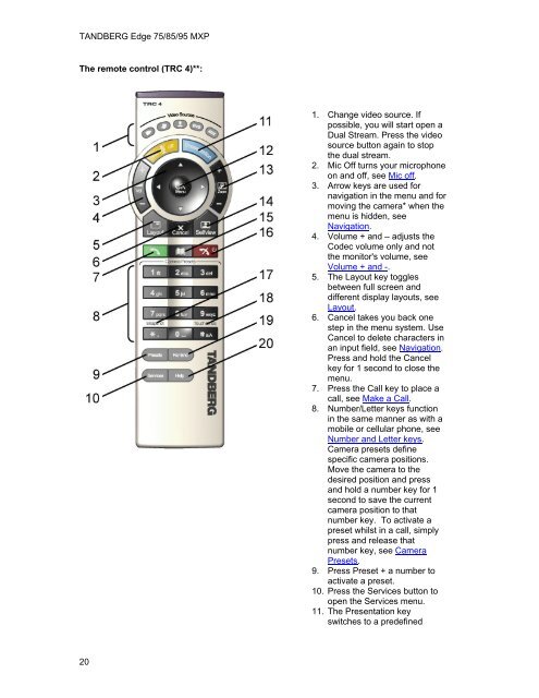 TANDBERG Edge 95-85-75 MXP User Manual (F5).pdf - Expoficina