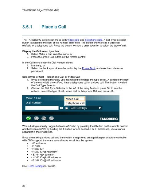 TANDBERG Edge 95-85-75 MXP User Manual (F5).pdf - Expoficina