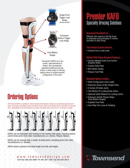 Townsend Premier KAFO Order Form - OPC Health