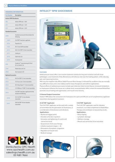 INTeleCTÂ® RPW shOCKWaVe - OPC Health