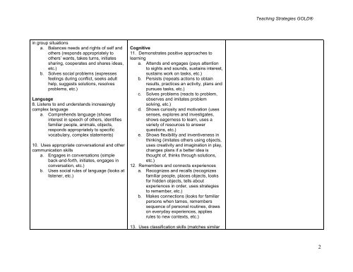 Teaching Strategies Gold