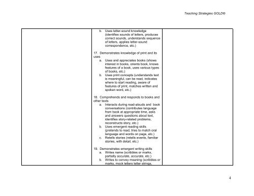 Teaching Strategies Gold