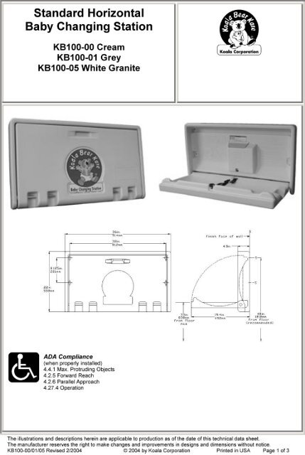 ada baby changing station