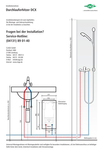 Durchlauferhitzer DCX - Clage GmbH