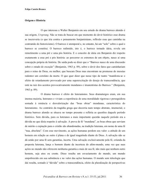 Sobre a melancolia e o Barroco em Walter Benjamin: investigaÃ§Ãµes ...