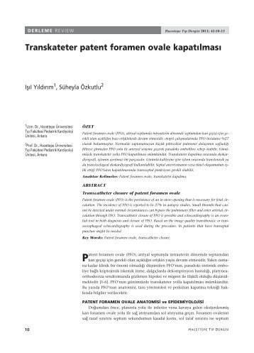 transkateter patent foramen ovale kapatÄ±lmasÄ± / transcatheter closure ...