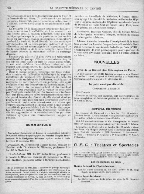 La Gazette mÃ©dicale du Centre