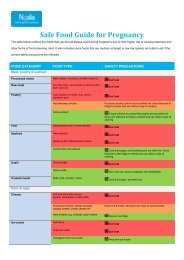 Safe Food Guide for Pregnancy - Ngala