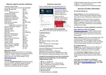 Mechanical Engineering - Birmingham City University. Library and ...