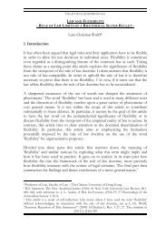 Law and Flexibility - The Journal Jurisprudence