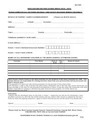 Free School Meals Form