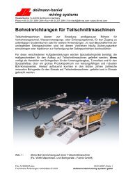 Bohreinrichtungen für Teilschnittmaschinen