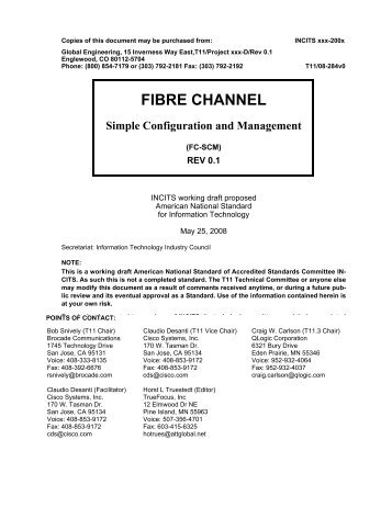 FIBRE CHANNEL Simple Configuration and Management - T11