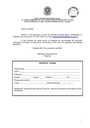 118/2008 Edital - JustiÃ§a Federal