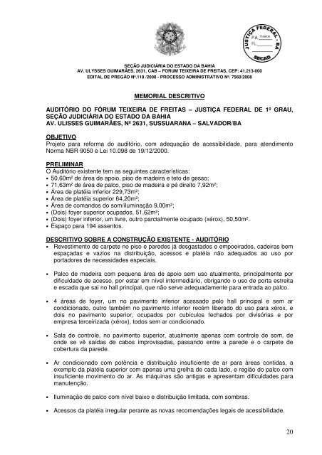 118/2008 Edital - JustiÃ§a Federal