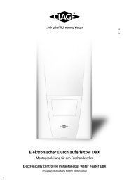 Elektronischer Durchlauferhitzer DBX - Clage GmbH