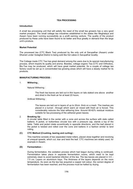 TEA PROCESSING Introduction: A small tea processing ... - smallB